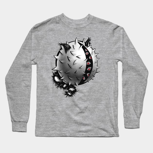 Eye Monster Spiky Ball Long Sleeve T-Shirt by Boriana Giormova